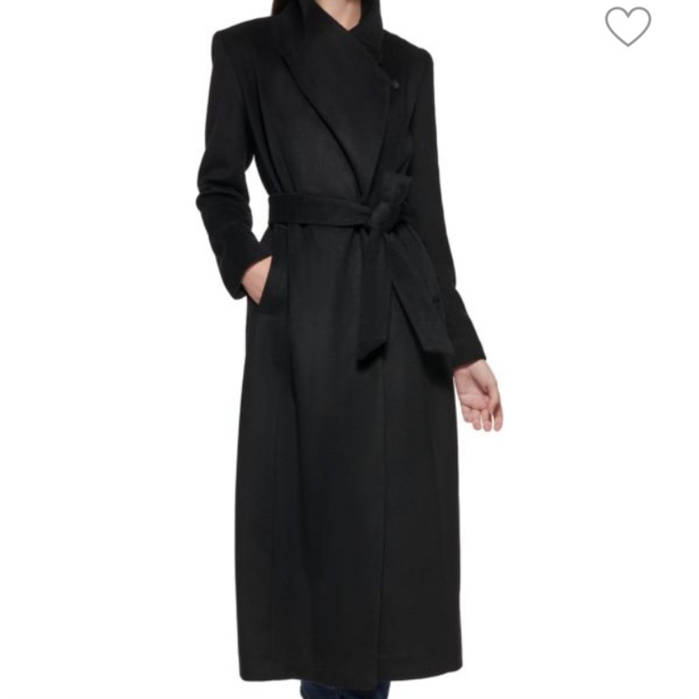 Long Cole Haan wrap coat